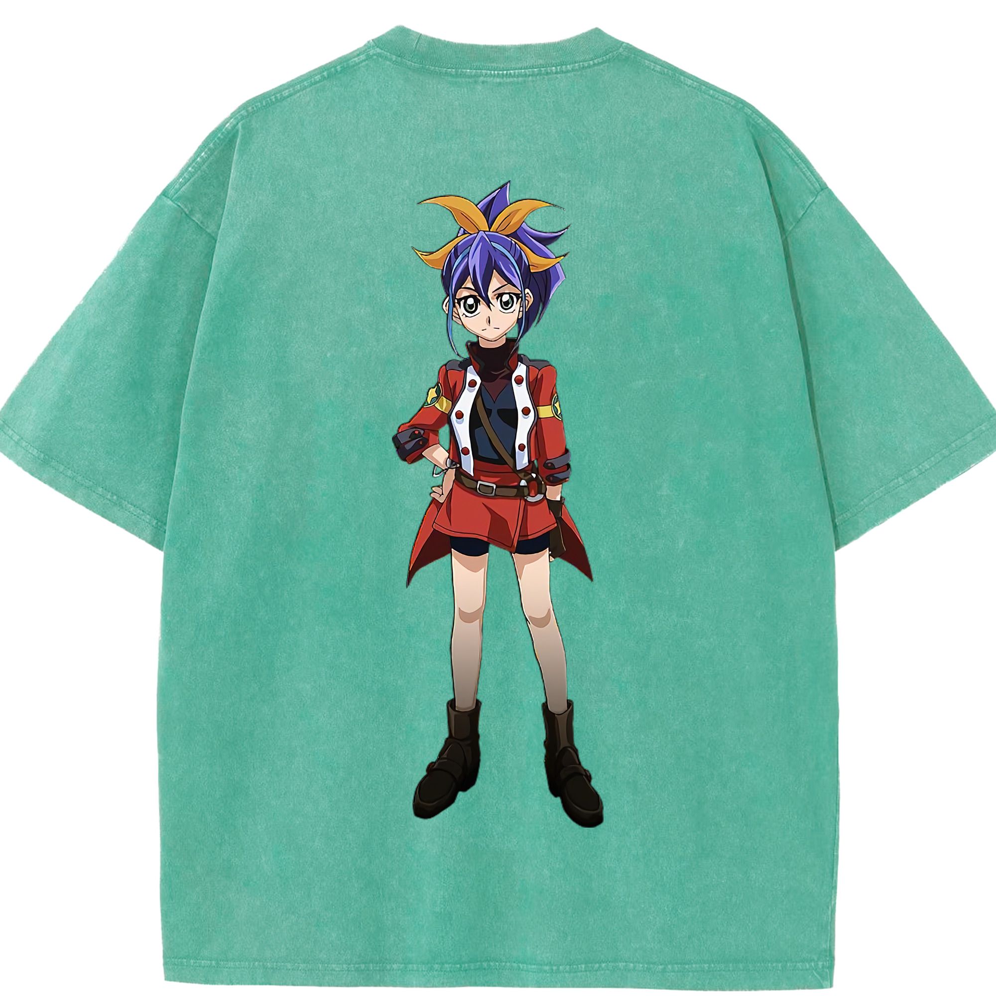 （画像用） 遊☆戯☆王 Yu-Gi-Oh! 綿100% ヴィンテージ風 半袖Tシャツ（背面プリント）